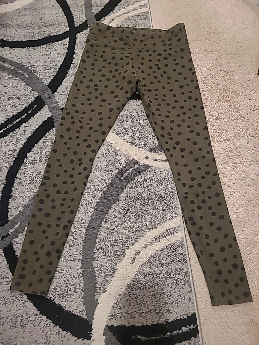 Pact organic cotton blend Olive cheetah print leggings Medium - Picture 1 of 9